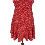 Sundae Muse  Dress 6 Red V Neck Short Sleeve Flowy Summer Viral Party Photo 2