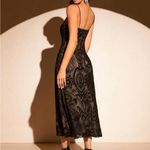 SheIn  Black & Nude Paisley Lace Mesh Dress M NWOT Photo 1