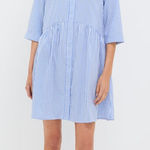 Tuckernuck  Blue White Stripe Royal Shirt Mini Dress Size Small Photo 0