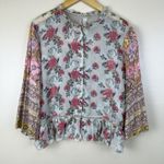 Aratta Silent Journey Blouse Boho Romantic Size S Approx Ruffle Flared Sleeves Pink Photo 1