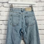 H&M Ultra High Waist Mom Jeans Light Wash Distressed Ripped Knees Women’s 0 Y2K Photo 8