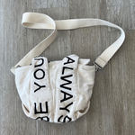 ZARA Womens "Always Be Yourself" Cream Bag Photo 0