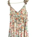 Lulus  Women's Floral Ruffle‎ dress or tunic Sleeveless V-Neck Party Size L Photo 0