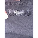Michael Lauren  Shirt Women Small Black Cotton‎ Criss Cross Cut Out Sleeve Tee Photo 6