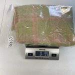 Vintage women's green pink plaid wool satin lined zip skirt speckled medium Photo 5