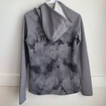 Mondetta  Gray Floral Tie Dye Active Full Zip Hoodie Photo 1