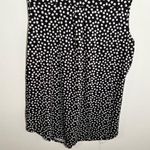 Sleeveless Popover Blouse Black White Polka Dots Size M Photo 7