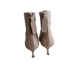 Stuart Weitzman  Juniper 70 Pale Gray Leather Tab Ankle Boots Size 7.5 Photo 7