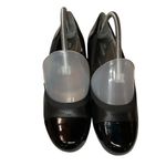 Ros Hommerson Rebecca Cap Toe Flat Black Leather Patent Slip Photo 3
