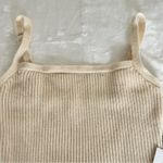 ASTR The Label Crop Cami Adjustable Straps Ribbed Knit Cream Size Medium Photo 1