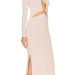 AYA MUSE Jacaranda Dress in Tan Large New Womens Knit Cut out Maxi Long Gown Photo 2