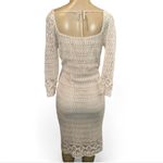Lucy Paris  Beige Crochet Midi Dress Photo 1