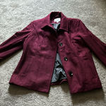 Nautica  Wool Blend Burgundy Button Front Peacoat SIZE XL Photo 0