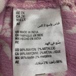 Style & Co  Women Top 2X Purple Floral Iridescent Boho‎ Peasant Cottagecore Fairy Photo 5