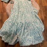 Rebecca Taylor  Size 8 Emerald‎ Daisy Dress Wrap Ruffle 3/4 Puff Sleeve Floral Photo 12
