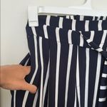 ZARA  Striped Navy and White Culottes Photo 3