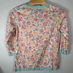 Talbots Seashell Print Cotton Popover Tunic Top Size Large Pink Orange Beach Photo 4