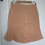 XCVI Wearables Womens Drawstring A-Line Skirt Size Medium Cotton Pockets Peach Photo 2
