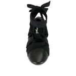 Free People  Cece Wrap Ballet Flats in Black 7 Womens Leather Shoes Slides Photo 4