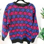 Dress DuJour Vintage Y2K Floral Sweater Oversized Small Purple Photo 0