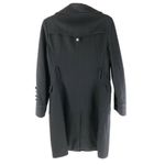 Kenneth Cole Reaction Womens Trench Coat Wool Blend Pockets Black Size 8 Photo 2