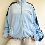 Nawshis Blue Suede Vintage Zip Up Jacket Photo 0