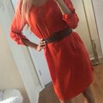 Target coral red satin high low dress Photo 1
