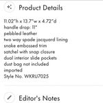 Kate Spade RARE Jackson Purse Photo 10