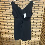 Topshop  Black Scalloped Cutout Scuba Knit‎ Dress Size 10P Photo 1