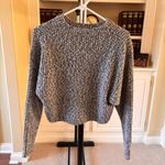Pink Rose Women's Gray Marled Knit Crew Neck Sweater Photo 1
