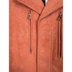 Desigual New  Multi-Pocket Zip Front Jacket Coat Cinched Waist Salmon Pink Sz M Photo 3