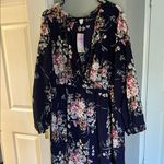 Floral Navy Dress with Pink and White Accents Blue Size undefined Photo 0