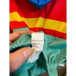 EUC Multicolor 90s Style 3/4ā Zipper, Drawstring Hoodie w/ Elastic Waist Blue Size M Photo 4