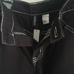 Divided New Black Denim 90’s High Waist Carpenter Jeans White Contrast Stitching Photo 3