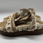 Free People Roma Raffia Sandals Size 8 Platform Bohemian Indie Woven Shoes Photo 0