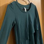 Latched Mama Women’s Long Sleeve Asymmetrical Teal Nursing Tunic XS Green Size undefined Photo 1