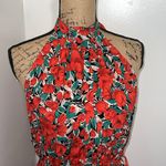 BTFBM Women Floral Dresses Casual Summer Sleeveless Halter Neck Ruffle Belt Boho Size L Photo 6