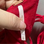 Free People  tan embroidered open back blouse Photo 2