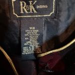 R & K  evening jacket. Vintage has shoulder pads. Velour feel. Shiny w/gold accents Photo 4