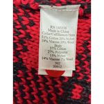 Coldwater Creek Wool Blend Red Black Knit Sweater XL Cowl Neck Button Detail Photo 3