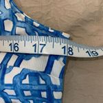 Mud Pie ‎ Womens Chain Link Print Sleeveless Tunic Sheath Dress Royal Blue Small Photo 6