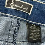 Soundgirl  Embellished Western Stretch Denim Mid Rise Bootcut Blue Jeans Size 11 Photo 9