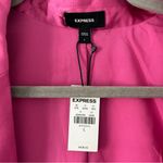 EXPRESS Bright Pink Sleeveless One Button Satin V Neck Long Vest NWT Large Photo 3