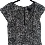 White House | Black Market WHBM Black & White Micro Polka Dot V-Neck Midi Pencil Dress Career Church Size 8 Photo 2