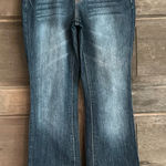 Earl Jeans Rhinestone Jeweled Pockets Size 7 Rodeo Bling‎ Jeans Boho Boot Cut Blue Photo 0