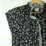  By We are Sundays Leah Shirt Women S Black Floral Gingham Button Up Boho Photo 5