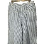 Tahari Womens 100% Linen Striped Pants Blue & White Size 6 Photo 6