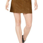Free People ‎ Skirt Women 6 Brown Olive Modern Femme Vegan Leather A Line Mini Photo 0