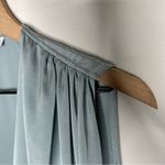 TOME Collective Blue Satin Pleated Halter Dress in Size 8 Photo 2