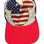 Disney  Red And White Flag Ears Trucker Hat one size adjustable Photo 0